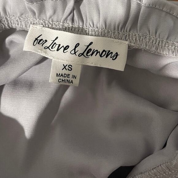 For Love & Lemons Argent Silver Metallic Mini Dress Size XS - Picture 5 of 6